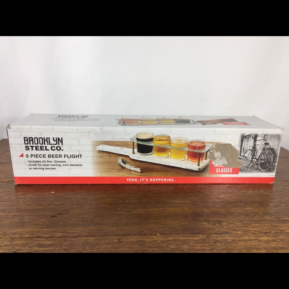 NIB 5pc Beer Flight Set or for Desserts & Sauces